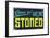 Come In! We're Stoned Signage (Black)-null-Framed Poster