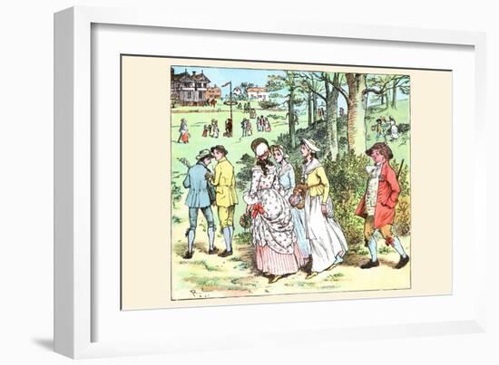 Come Lasses and Lads-Randolph Caldecott-Framed Art Print