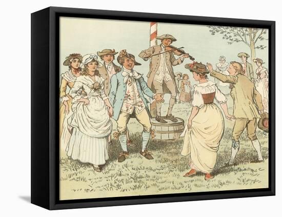 Come Lasses and Lads-Randolph Caldecott-Framed Stretched Canvas