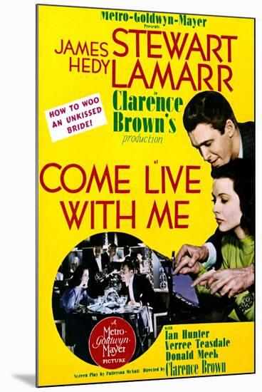 Come Live with Me - Movie Poster Reproduction-null-Mounted Photo