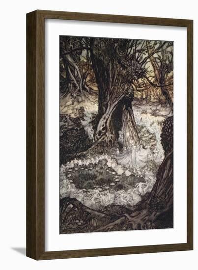 Come Now on a Roundel, Illustration from 'A Midsummer Night's Dream'-Arthur Rackham-Framed Giclee Print