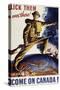 Come on Canada, World War II Propaganda Poster, Canada, 20th Century-null-Stretched Canvas