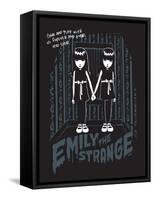 Come Play With Me Twins-Emily the Strange-Framed Stretched Canvas