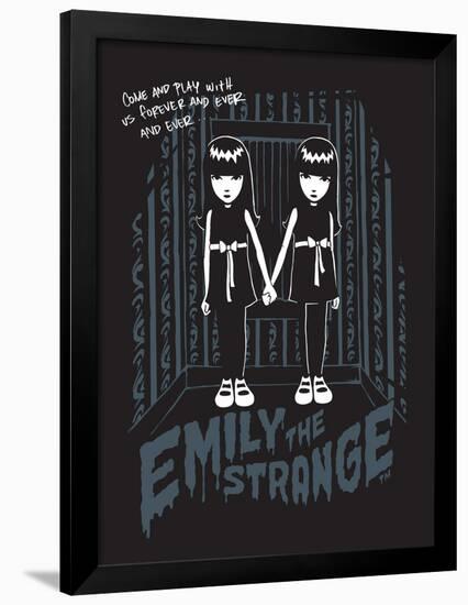 Come Play With Me Twins-Emily the Strange-Framed Poster