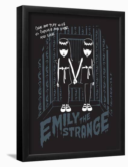 Come Play With Me Twins-Emily the Strange-Framed Poster