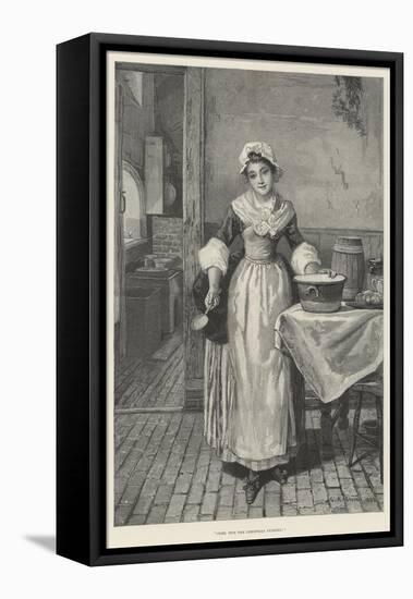 Come, Stir the Christmas Pudding!-George Adolphus Storey-Framed Stretched Canvas