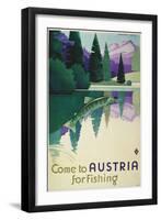 Come to Austria for Fishing-null-Framed Art Print