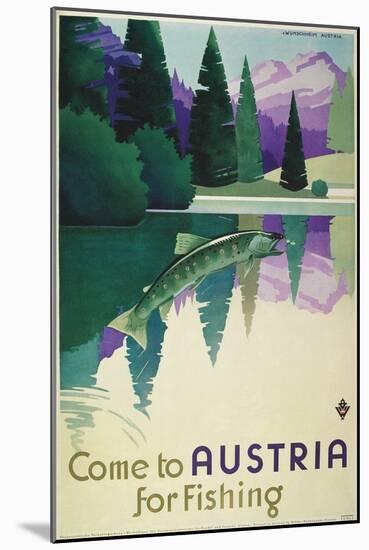 Come to Austria for Fishing-null-Mounted Art Print