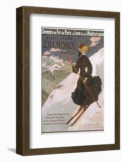 Come to Chamonix for the Very Finest Skiing-Abel Faivre-Framed Photographic Print