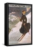 Come to Chamonix for the Very Finest Skiing-Abel Faivre-Framed Stretched Canvas