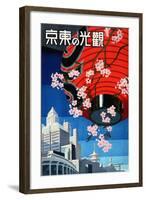 "Come to Tokyo" Vintage Japanese Travel Poster, 1930s-Piddix-Framed Art Print