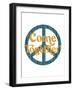 Come Together Vintage Graphic Peace Print-null-Framed Art Print
