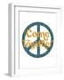 Come Together Vintage Graphic Peace Print-null-Framed Art Print