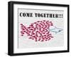 Come together!!!-Masterfunk collective-Framed Art Print