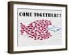 Come together!!!-Masterfunk collective-Framed Art Print