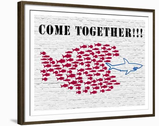 Come together!!!-Masterfunk collective-Framed Art Print