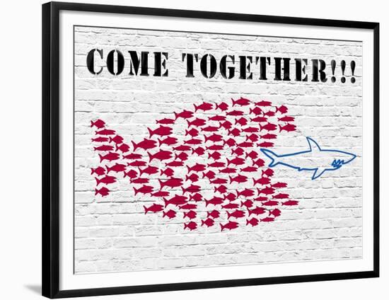 Come together!!!-Masterfunk collective-Framed Art Print