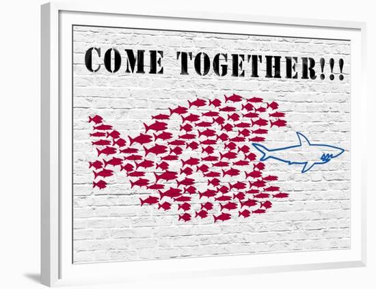 Come together!!!-Masterfunk collective-Framed Art Print