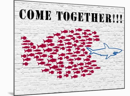 Come together!!!-Masterfunk collective-Mounted Art Print