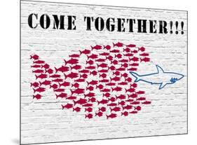 Come together!!!-Masterfunk collective-Mounted Art Print