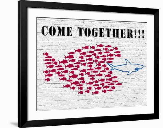 Come together!!!-Masterfunk collective-Framed Art Print