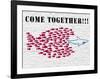 Come together!!!-Masterfunk collective-Framed Art Print