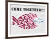 Come together!!!-Masterfunk collective-Framed Art Print