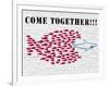 Come together!!!-Masterfunk collective-Framed Art Print