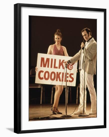 Comedian / Actor Andy Kaufman During Performance at Carnegie Hall-Ted Thai-Framed Premium Photographic Print