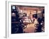 Comedian Bill Cosby Filming His TV Show "The Cosby Show"-null-Framed Premium Photographic Print