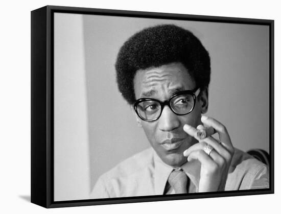 Comedian Bill Cosby Holding Cigar-Alfred Eisenstaedt-Framed Stretched Canvas