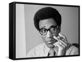 Comedian Bill Cosby Holding Cigar-Alfred Eisenstaedt-Framed Stretched Canvas