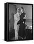 Comedian Groucho Marx Embracing a Woman-null-Framed Stretched Canvas