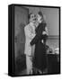 Comedian Groucho Marx Embracing a Woman-null-Framed Stretched Canvas