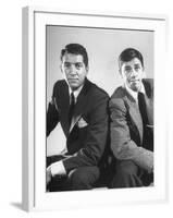 Comedian Jerry Lewis and Dean Martin Posing Side by Side-Ralph Morse-Framed Premium Photographic Print