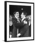 Comedian Jerry Lewis Singing with His Partner Dean Martin, at the Copacabana-Ralph Morse-Framed Premium Photographic Print