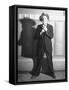Comedian Jimmy Durante Performing-null-Framed Stretched Canvas