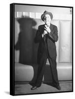 Comedian Jimmy Durante Performing-null-Framed Stretched Canvas