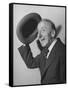 Comedian Jimmy Durante Performing-null-Framed Stretched Canvas