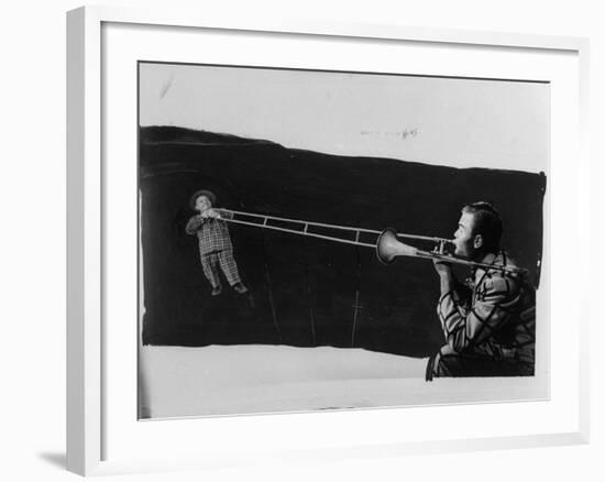 Comedian-Musician Spike Jones Playfully Posing for a Picture-J^ R^ Eyerman-Framed Premium Photographic Print
