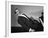 Comedian Pianist Victor Borge, in White Tie and Tails, Sitting at Piano and Making Funny Faces-Peter Stackpole-Framed Premium Photographic Print