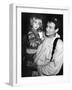 Comedian Robin Williams Carrying Son Zachary-null-Framed Premium Photographic Print