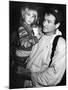 Comedian Robin Williams Carrying Son Zachary-null-Mounted Premium Photographic Print