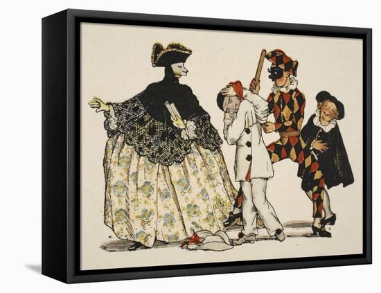 Comedie Italienne, 1918-Konstantin Andreevic Somov-Framed Stretched Canvas