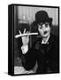 Comedien/Actress Lucille Ball imitating Charlie Chaplin on her New Year's TV show-Ralph Crane-Framed Stretched Canvas