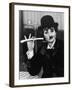Comedien/Actress Lucille Ball imitating Charlie Chaplin on her New Year's TV show-Ralph Crane-Framed Premium Photographic Print
