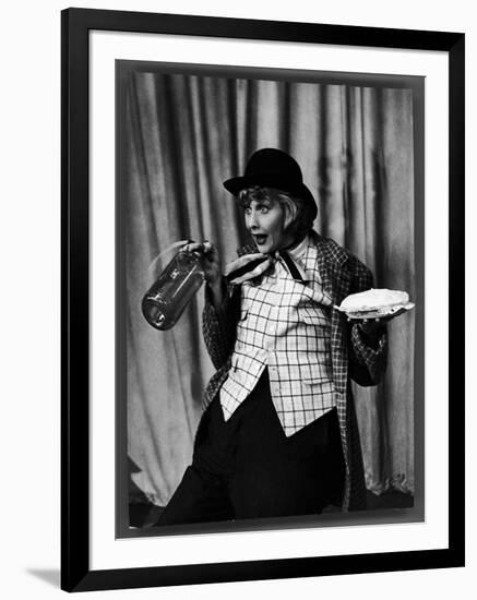 Comedienne Lucille Ball Clowns During TV Episode of "I Love Lucy"-Loomis Dean-Framed Photographic Print