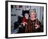 Comedienne Phyllis Diller and Actor Timothy Scott Backstage at His Broadway Musical "Cats"-David Mcgough-Framed Premium Photographic Print