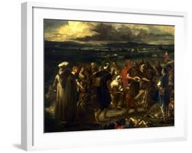 Comédiens ou bouffons arabes (1848)-Eugene Delacroix-Framed Giclee Print