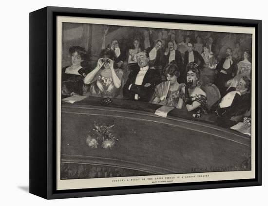 Comedy, a Study of the Dress Circle in a London Theatre-Arthur Paine Garratt-Framed Stretched Canvas